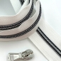 Preview: Reißverschluss Weiß Silber Navy